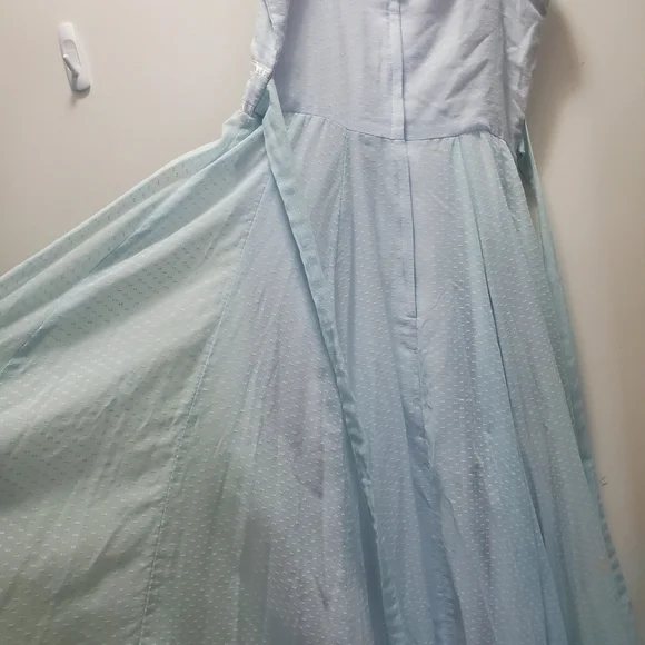 Rare Gunne Sax Size 13 Light Blue Dress with Lace Accents - Picture 4 of 7
